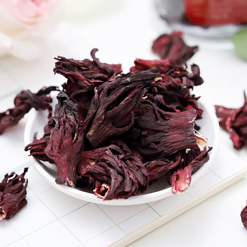 伟博 洛神花茶 玫瑰茄干果新鲜果茶茶包果脯果果干落神花干花50g