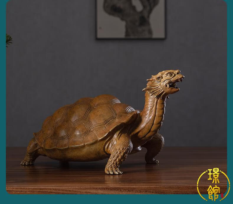 璟馆龙头龟摆件铜龙龟玄武兽开张电视柜玄关家居装饰礼品送朋友工艺品