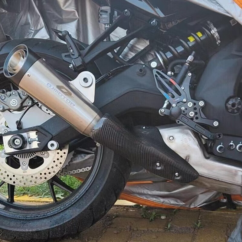 管防烫罩 隔热保护配件碳纤维排气罩 21款赛600-原车水转印排气盖