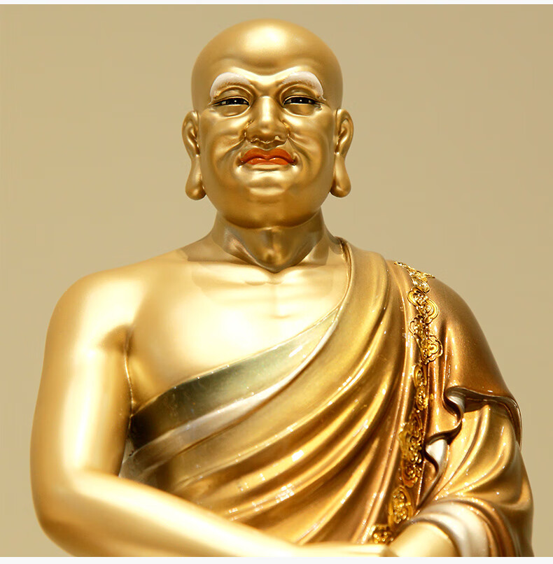 镶金彩绘阿难迦叶尊者供奉家用摆件 48厘米阿难尊者像(一尊)【图片