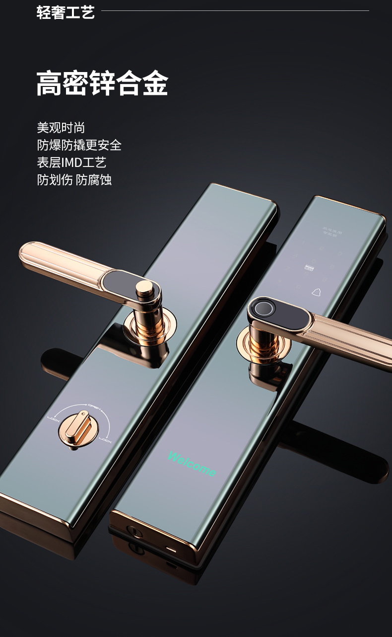 琦莎【京选好货】王力 盼盼智能锁门专用指纹锁家用防盗门室内木门