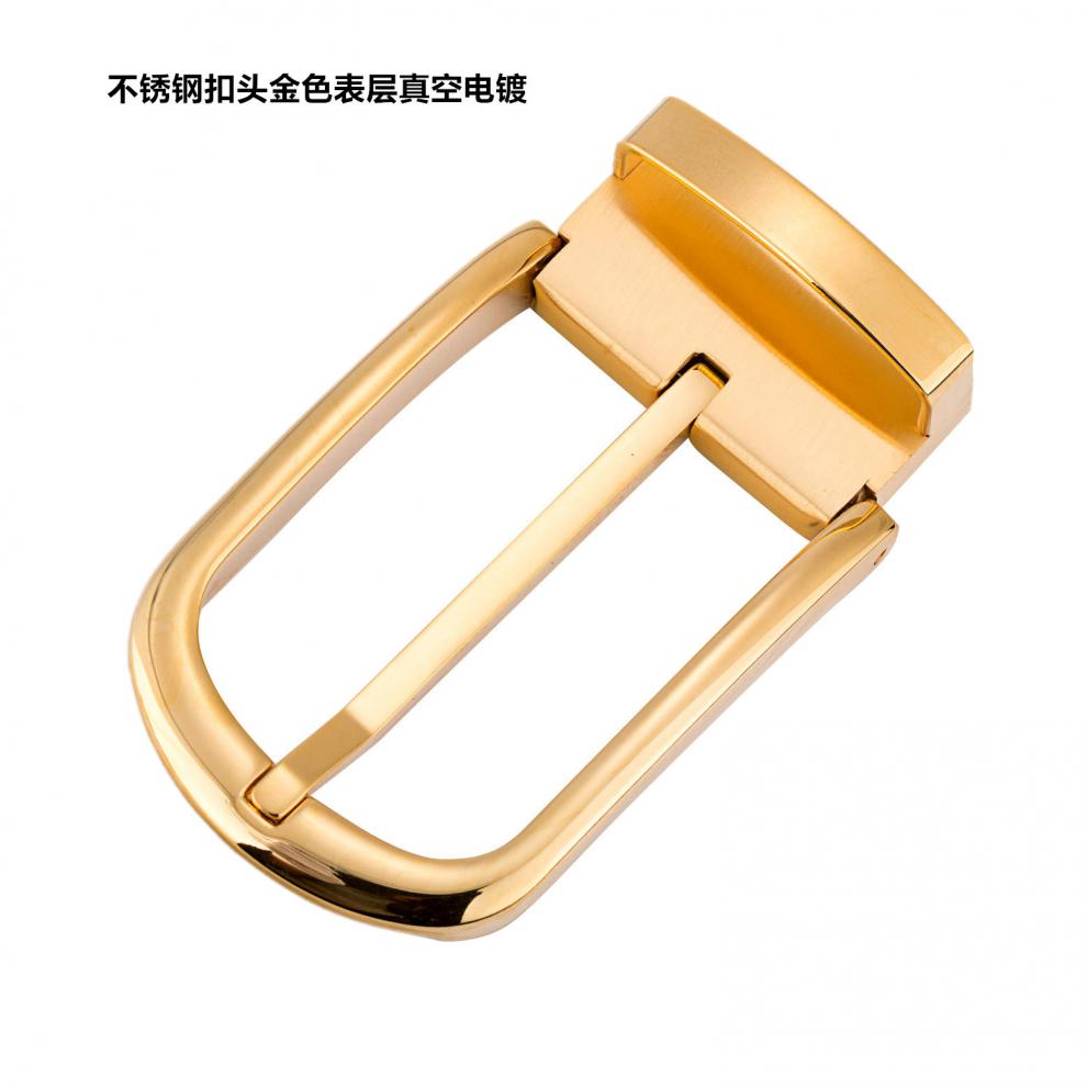 高品质304不锈钢亮面针扣男士皮带扣耐磨防过敏钢扣腰带头3.