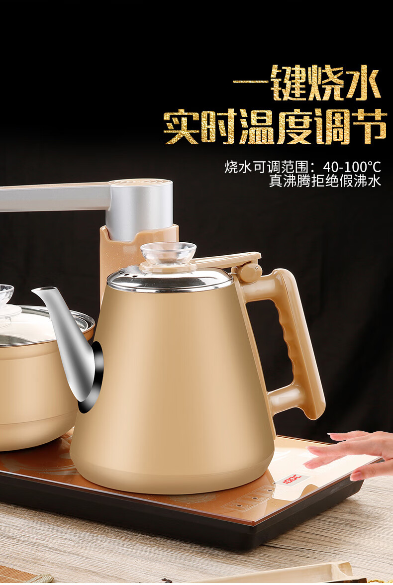 全自动上水电热烧水壶家用茶台一体泡茶专用抽水式电磁炉茶具套装宓蝶