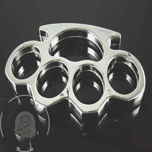 防身户外手指虎手扣铁拳头铁四指钢指套铁手套指拳套救生装备卷绿绳