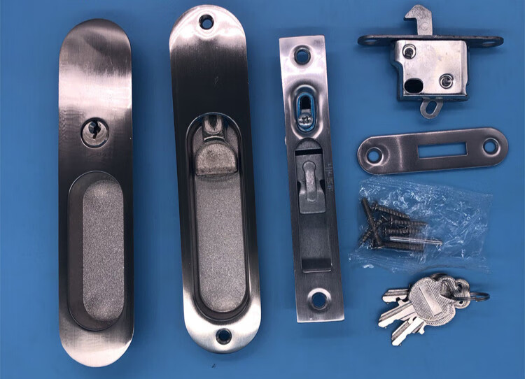 移门锁推拉门木门钩锁 吊趟门锁厨房 卫生间玻璃门93移门钩锁定制 93