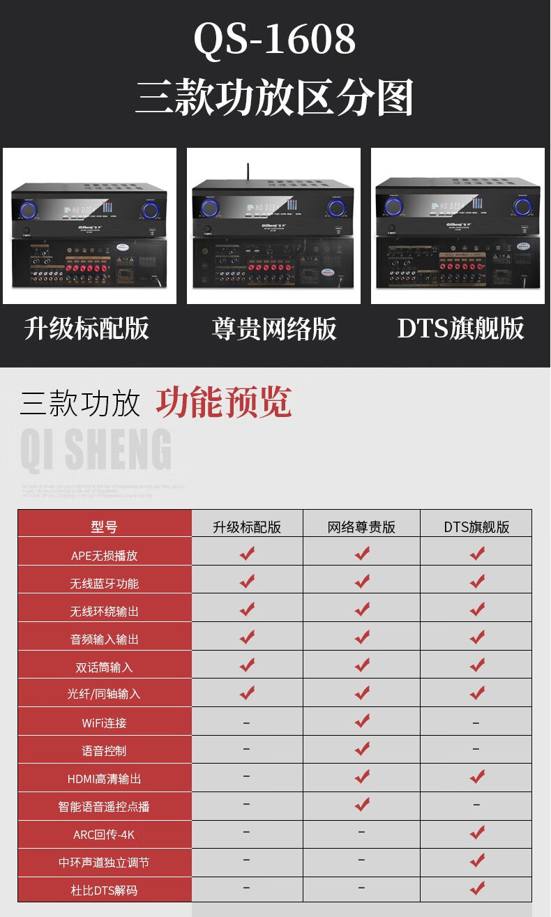 奇声家用功放机大功率5.