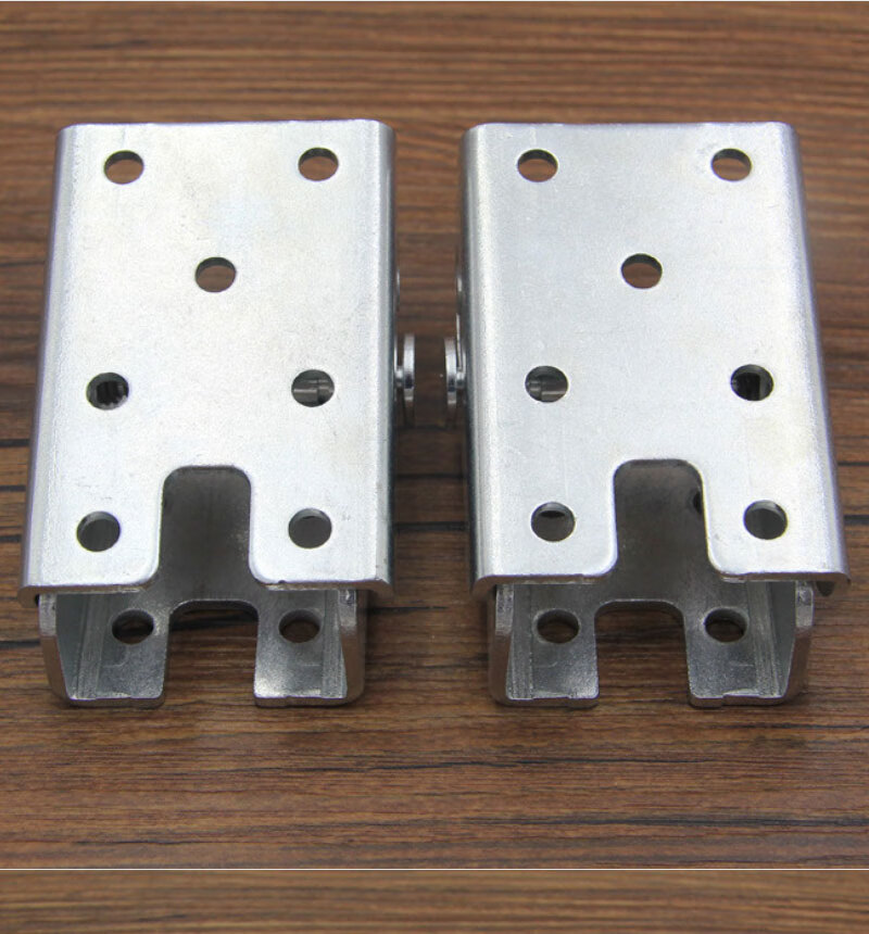 沙发床折叠五金配件 沙发桌椅脚折叠支架铰床隐形连接件90度自锁铰链