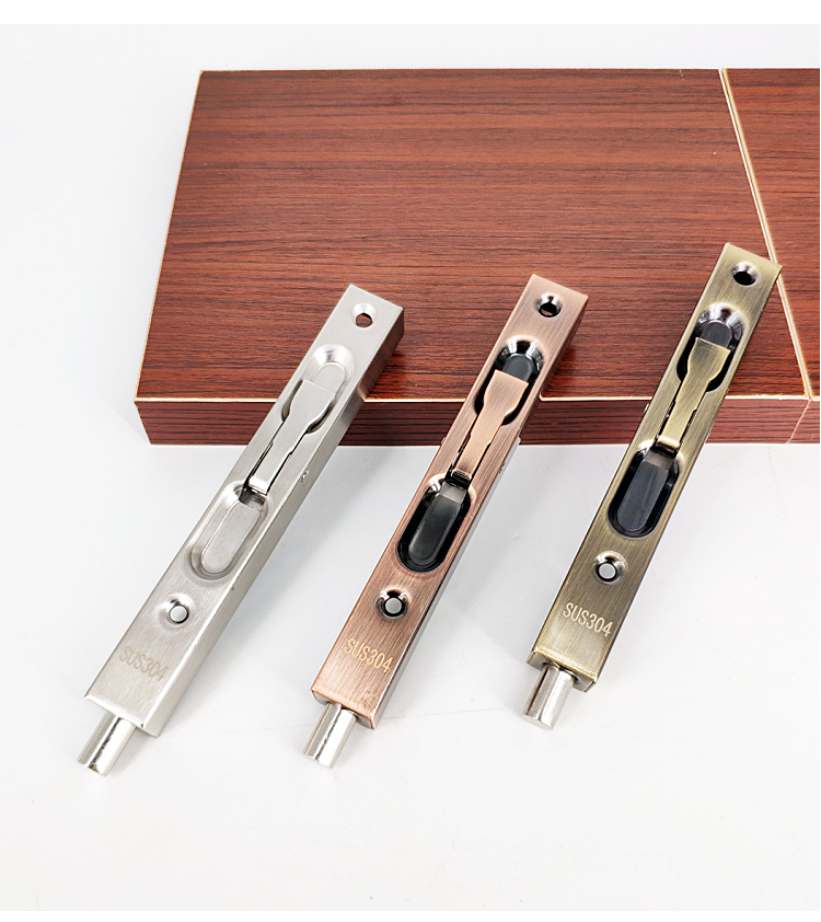 大门双开门防盗门插销暗插销上下天地大门子母门双开门暗藏式不锈钢