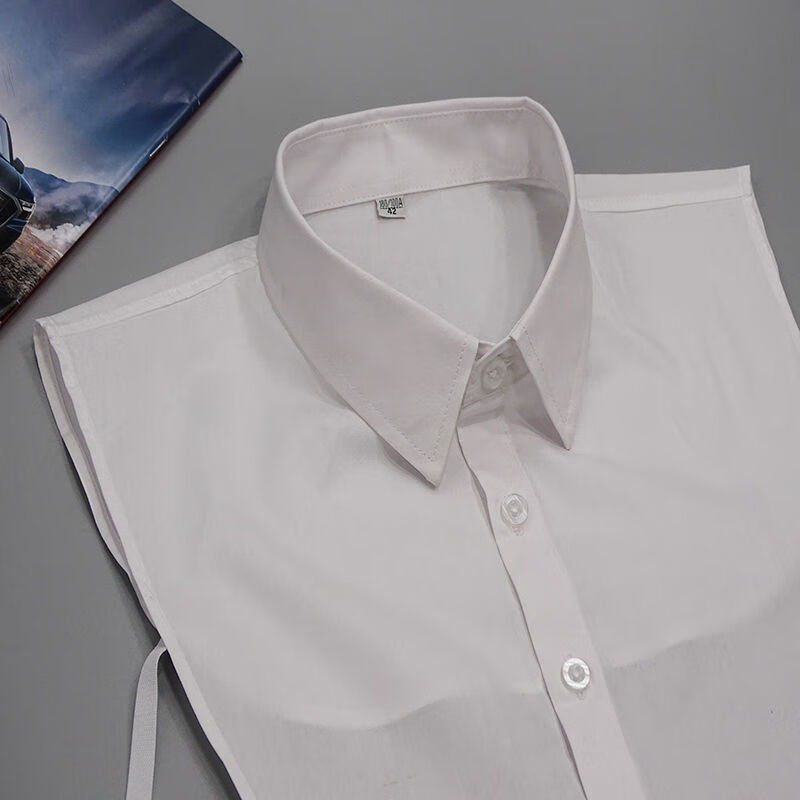 假衬衫领子男假领男衬衫假衣领黑白色衬衫抗皱方领假领西装专用衬衣假