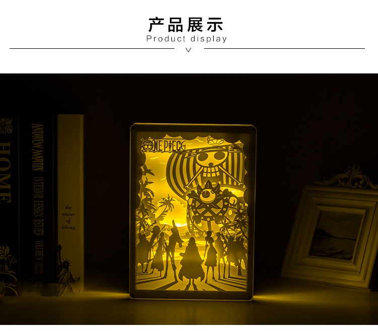 光影纸雕灯成品古风中国风立体3d纸艺台灯可定制生日礼物 乾隆观孔雀