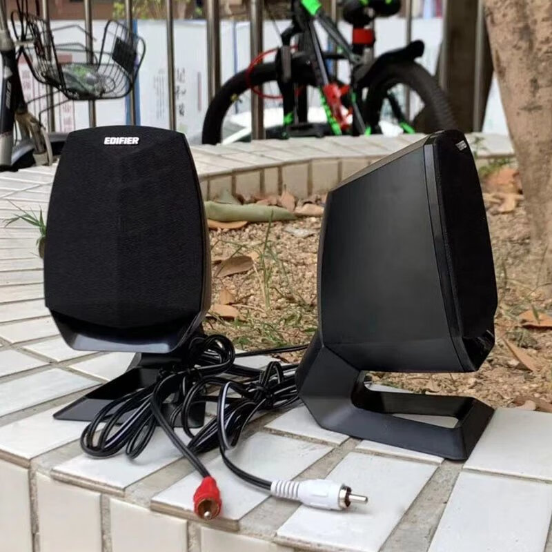 edifier/漫步者r201t08音响卫星箱高音喇叭低音炮副音箱一对通用 喇叭