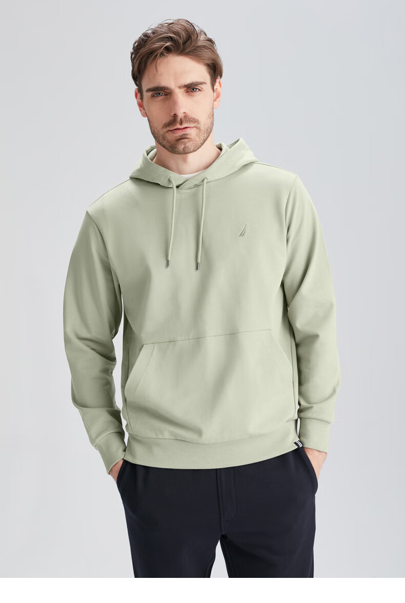 nautica诺帝卡男装2021早秋情侣款休闲高含棉连帽卫衣ke12904nv藏青