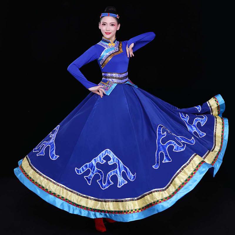 蒙古族服装女装蒙古女舞蹈蒙族夏季成人新款现代民族风蒙古衣服族女演