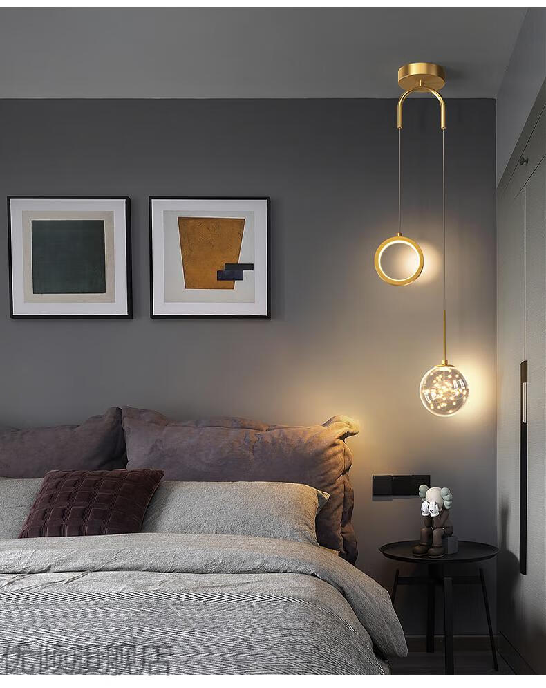 现货闪发创适灯具床头吊灯现代简约创意满天星艺术灯具轻奢卧室书房长