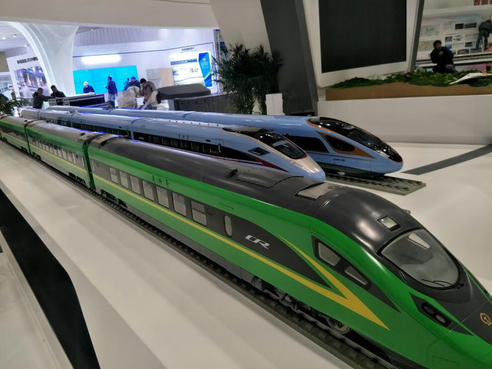crh380a高铁复兴号动车儿童玩具仿真模型火车模型cr400afbf绿巨人