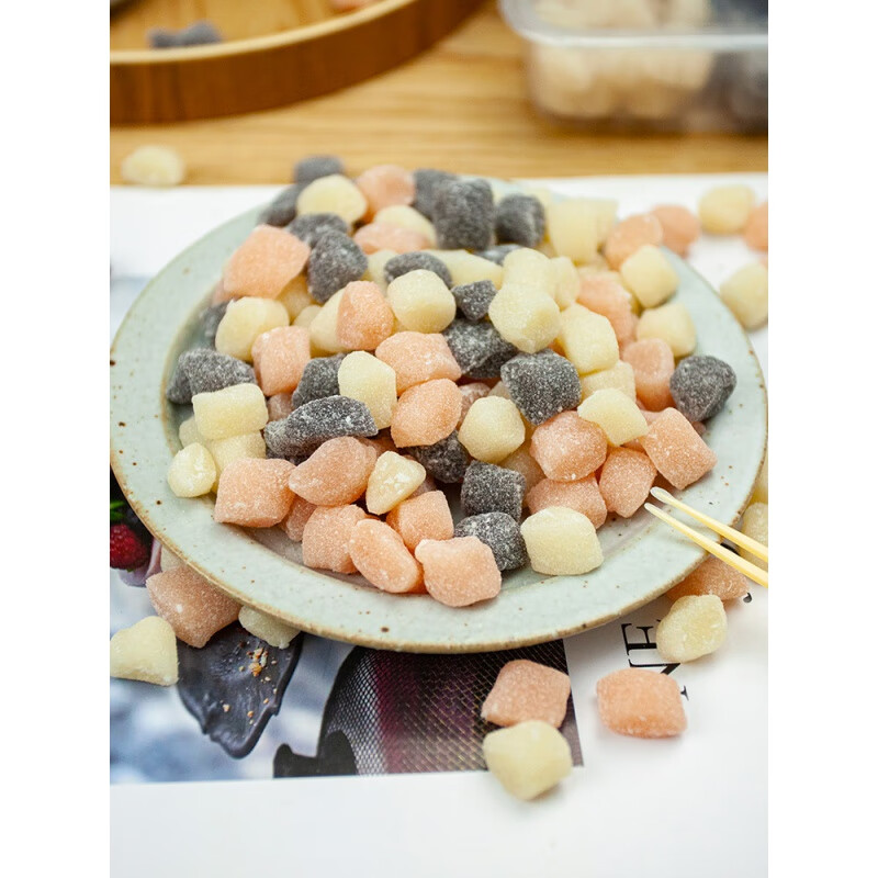 晨臻宁波手工小吃童年零食桔红糕橘红糕桔味糕清凉薄荷软汤果糯米糕团