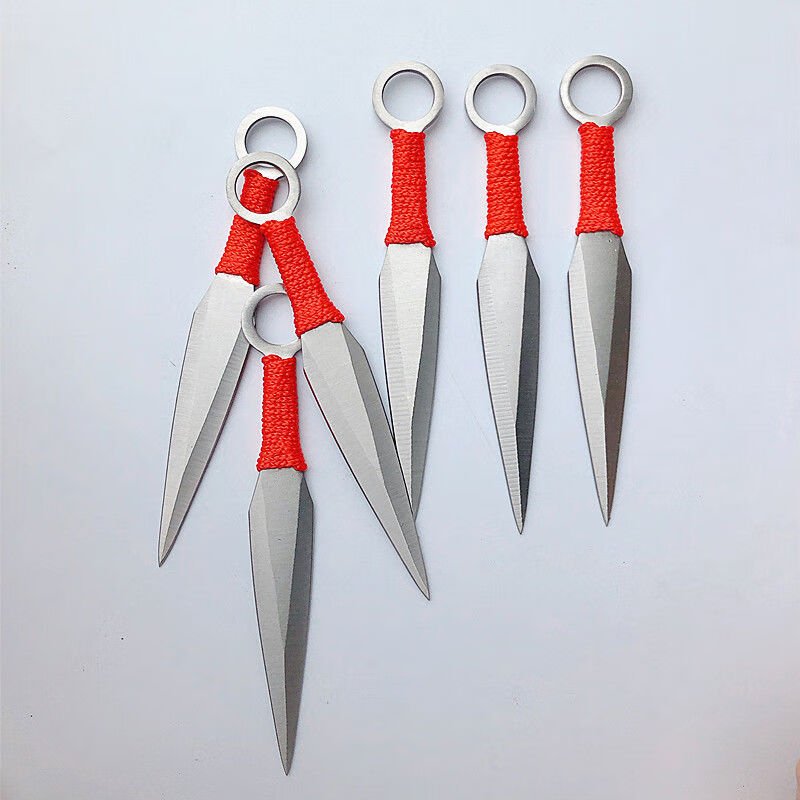 飞刀子飞镖暗器直飞飞镖刀旋飞刀具绑腿重头练习飞刀 红绳版白敢死队2