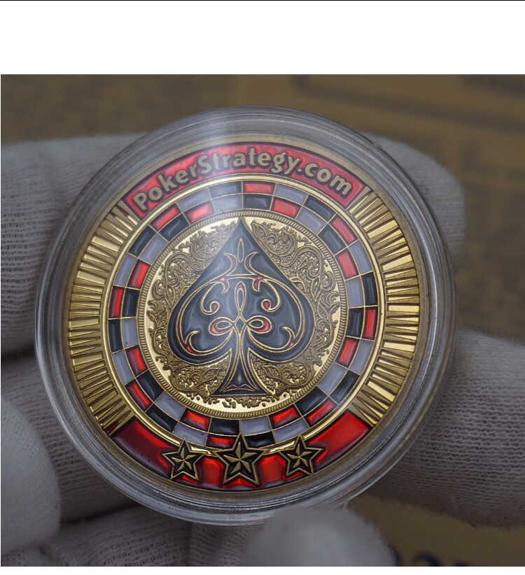 决策币幸运币 拉斯维加斯幸运金币 黑桃纪念币彩色硬币爱情友谊礼物