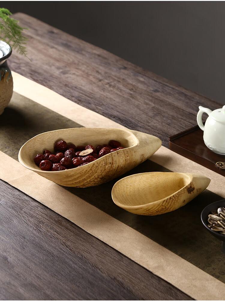 竹根果盘竹制竹根水果盘创意家用茶几干果盘茶点盘木