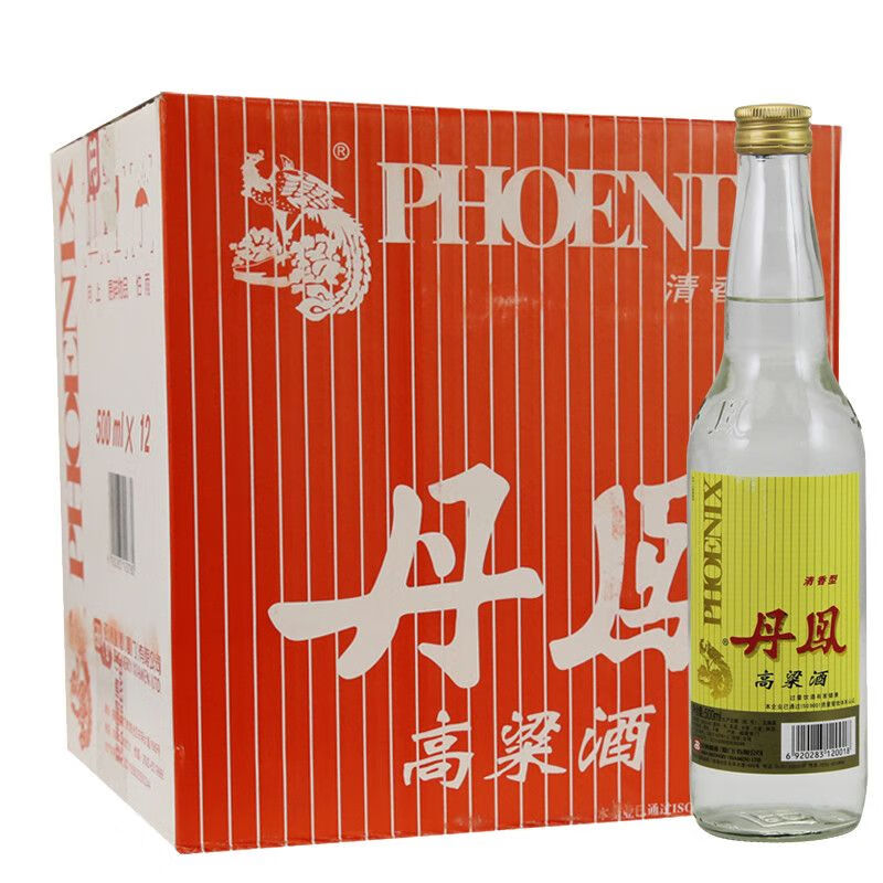 丹凤高粱酒53度清香型白酒500ml*12瓶 整箱6瓶 500ml*12瓶 整箱【图片