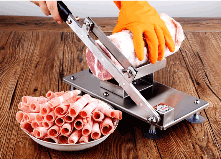 家用手动切片机 全不锈钢切冻肉羊肉卷肥牛阿胶糕切片机 切片机