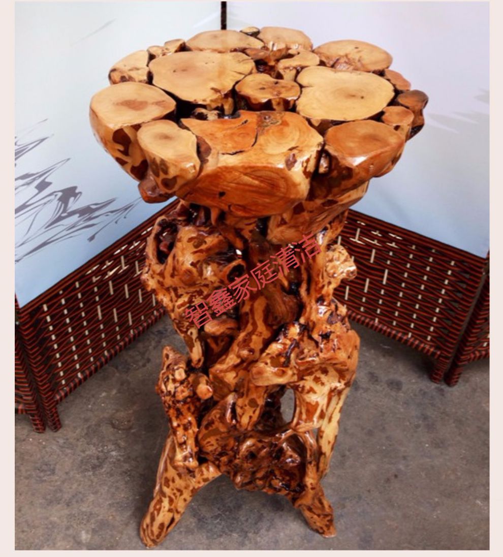 立体花架根雕花架杜鹃根创意花盘底座客厅摆件实木树根盆景架原木艺术