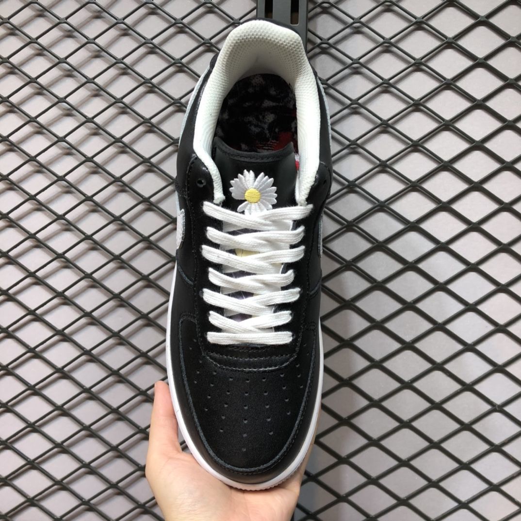 peaceminusone x af1 空军一号联名款权志龙小雏菊男女运动鞋 黑白