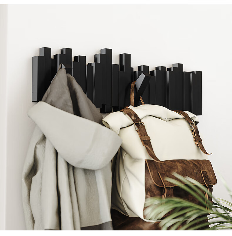 隐形琴键挂衣钩 挂衣钩进门入户门钢琴键壁挂式墙壁创意挂衣架玄关