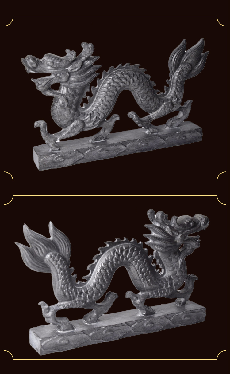 石雕青石龙摆件二龙戏珠青龙生肖石头龙雕塑工艺石家居办公室装饰龙