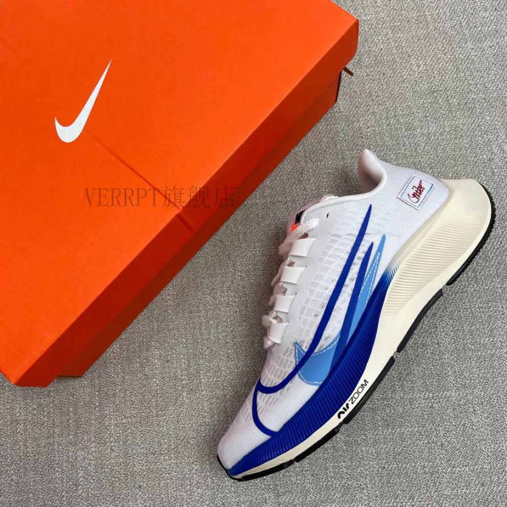 耐nai克kei1高品质登月飞马37白蓝情侣休闲跑鞋女透气减震运动鞋男