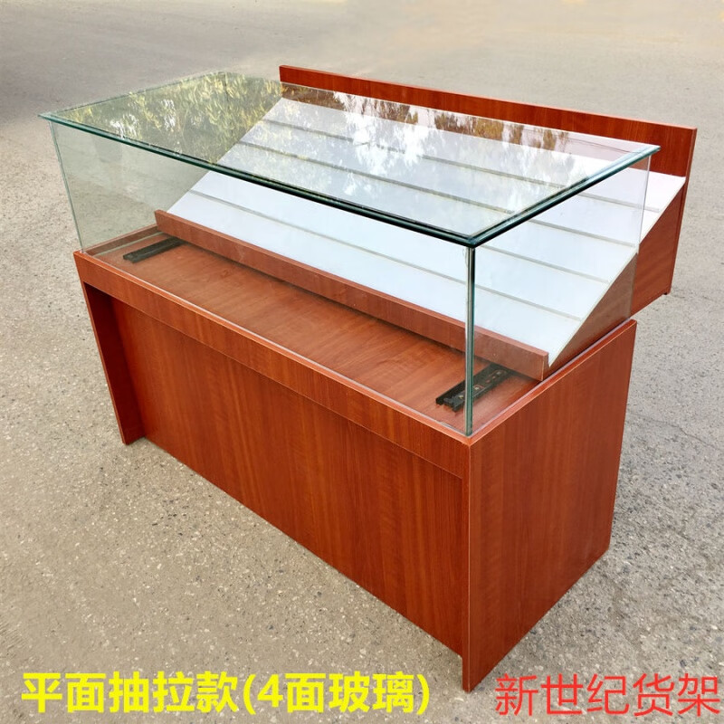 超市便利店多功能组合推拉门弧形玻璃烟柜 弧形烟柜收银台120*50*90cm