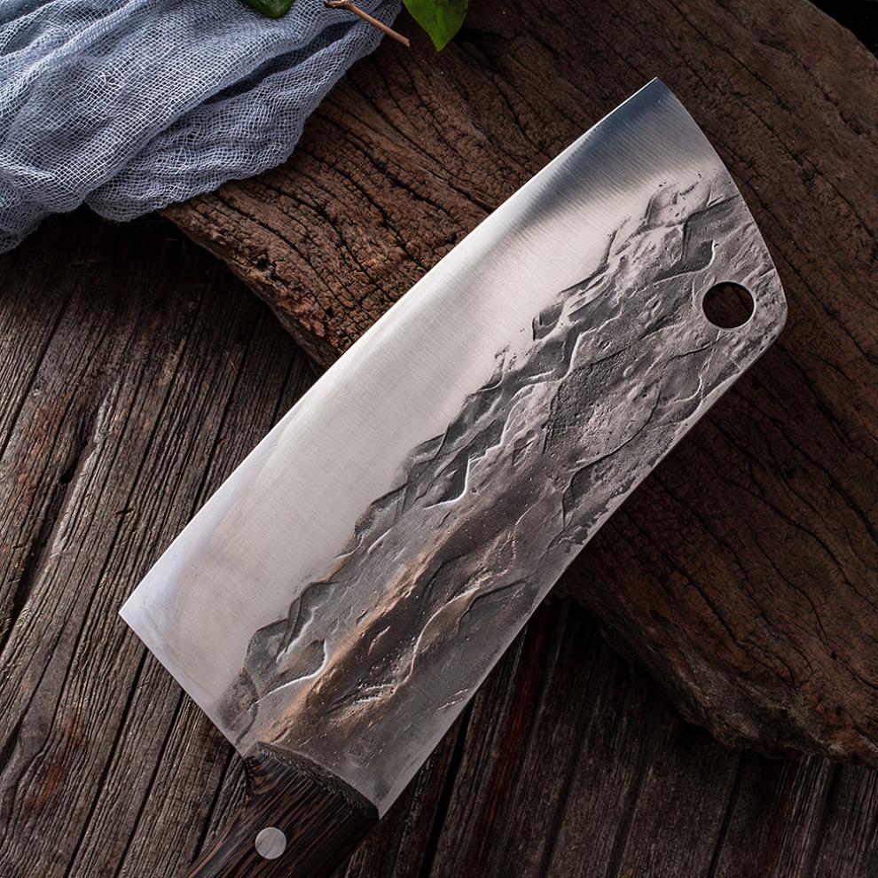 锻打菜刀切片小菜刀中式家用厨房刀具不锈钢切片龙泉手工艺老铁刀mcd