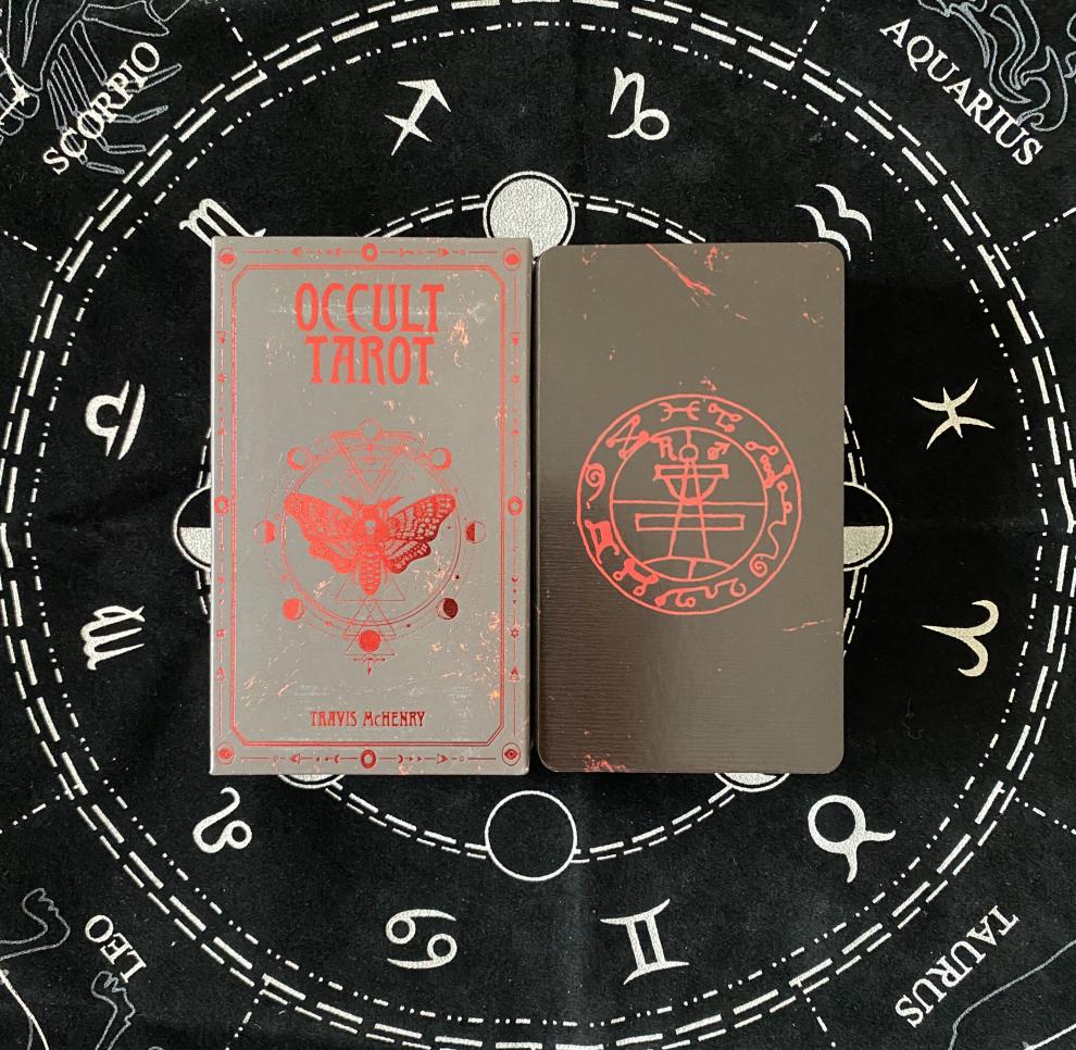 occult tarot 隐秘塔罗牌英文定制卡牌配牌袋 隐秘塔罗牌 中英文电子