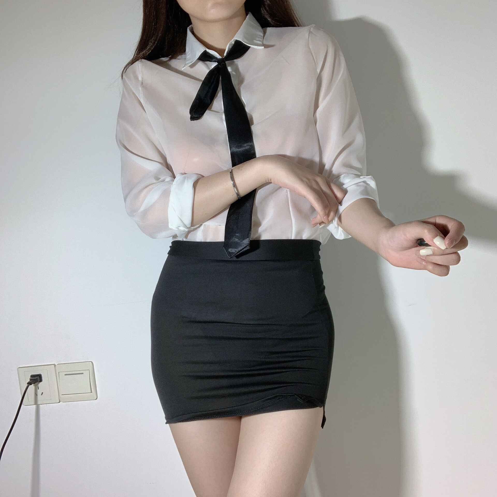菲幕同款情冉内衣性感紧身包臀秘书ol制服女教师套装2038浪莎