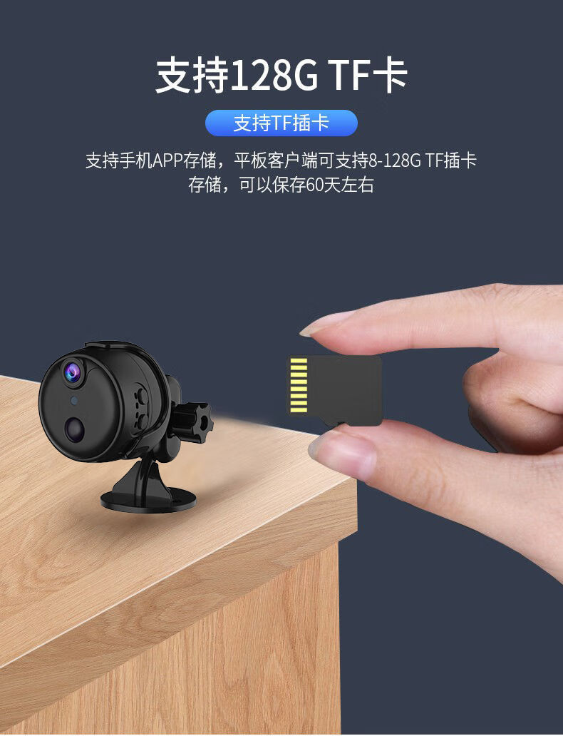 fgacct大脸猫隐藏微型拍摄器4g电池监控器摄像头可充电无线家用连手机