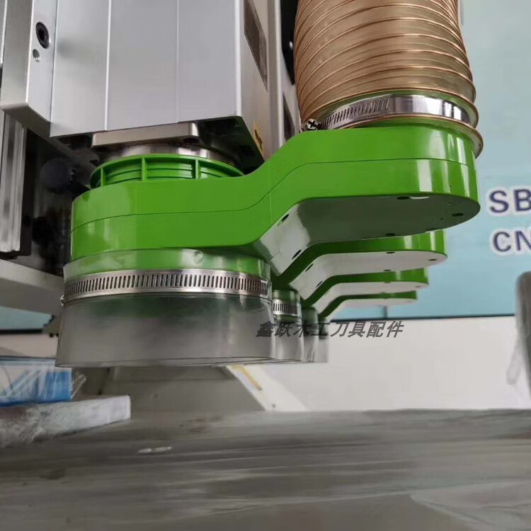 定制开料机雕刻机吸尘罩绿色防尘罩塑胶密封吸力强四工序数控机械配件