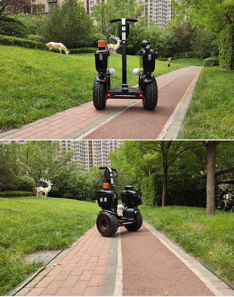 平衡车旗舰店2021年新款越野平衡车大人成年代步物业保安巡逻 黑色