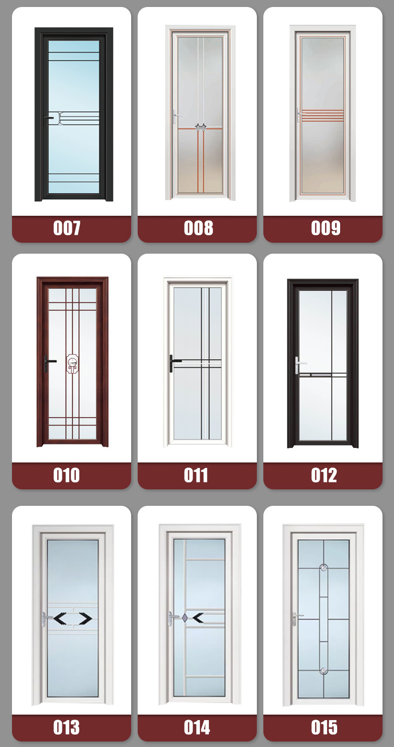 钛镁铝合金卫生间门新款网红厕所门厨房钢化玻璃浴室洗手间门定制双层