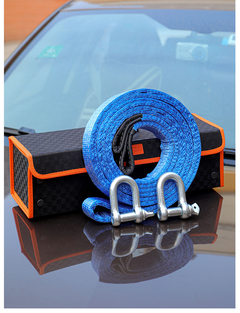 新式拖车绳防冲断大货车专用加厚越野车强力20吨10米汽车救援车用5米