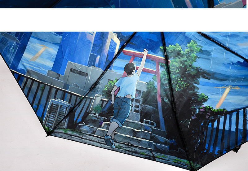 黑胶天气之子伞防晒太阳你的名字雨伞新海诚周边折叠动漫日系新款团在