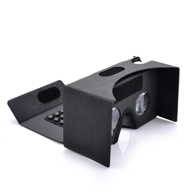 适用谷歌cardboard vr眼镜纸盒款头戴式3d虚拟现实魔镜手机专用纸质vr