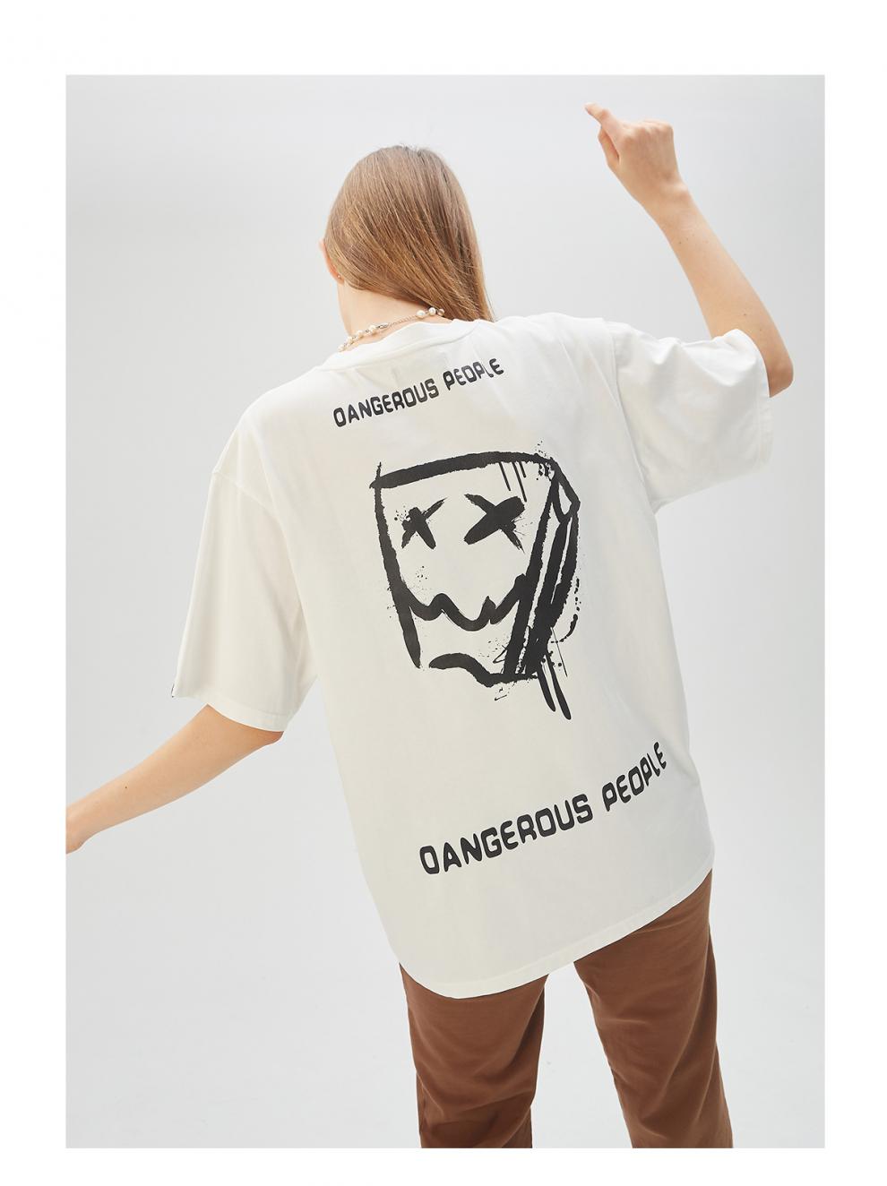 dangerouspeople薛之谦dsp短袖t恤纸袋人潮牌男女圆领ins潮夏装白色s