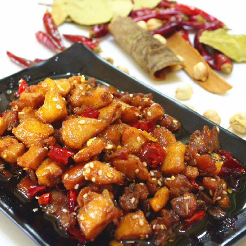 厨娘美食自贡麻辣无骨冷吃兔200g川味熟食私房菜香辣取骨兔肉兔丁无骨