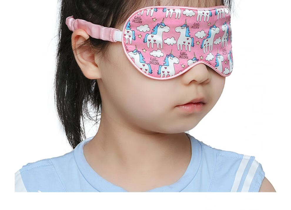 真丝儿童眼罩睡眠专用女夏季小学生午睡睡觉眼睛遮光女孩可爱女童的