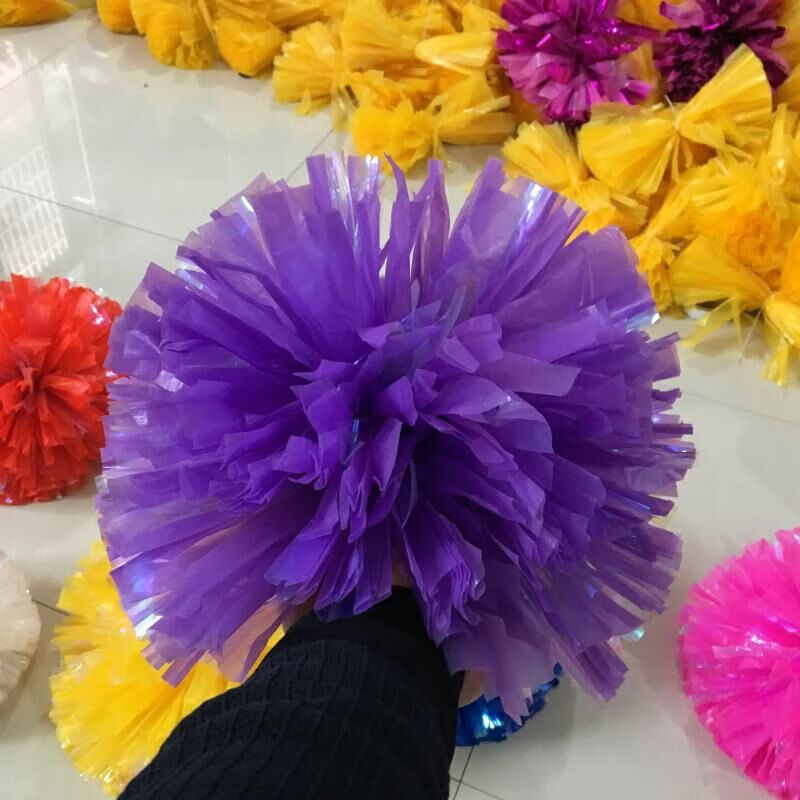亚光啦啦操花球啦啦队手拿花啦啦花球拉拉队彩球广场舞蹈演出道具