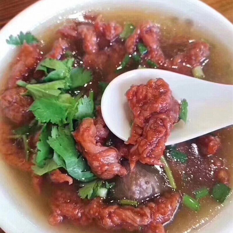 新品福建福州特色小吃手工牛肉片滑粉牛肉羹牛滑汤