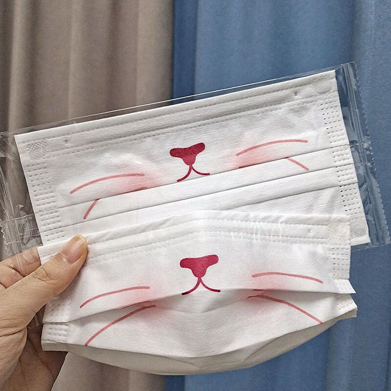 烨白 猪鼻子口罩小猪鼻子口罩女高颜值网红同款口罩博主ins白色口罩