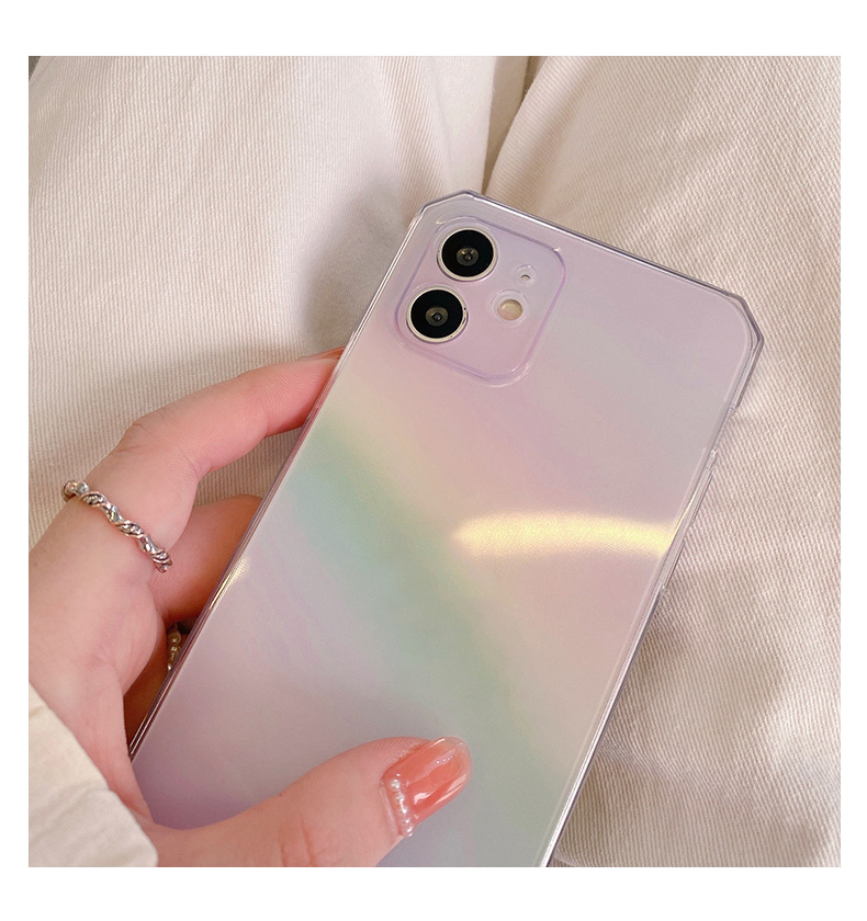 牛壳壳opporeno6手机壳彩虹渐变硅胶reno5pro4se防摔女款透明ins风网