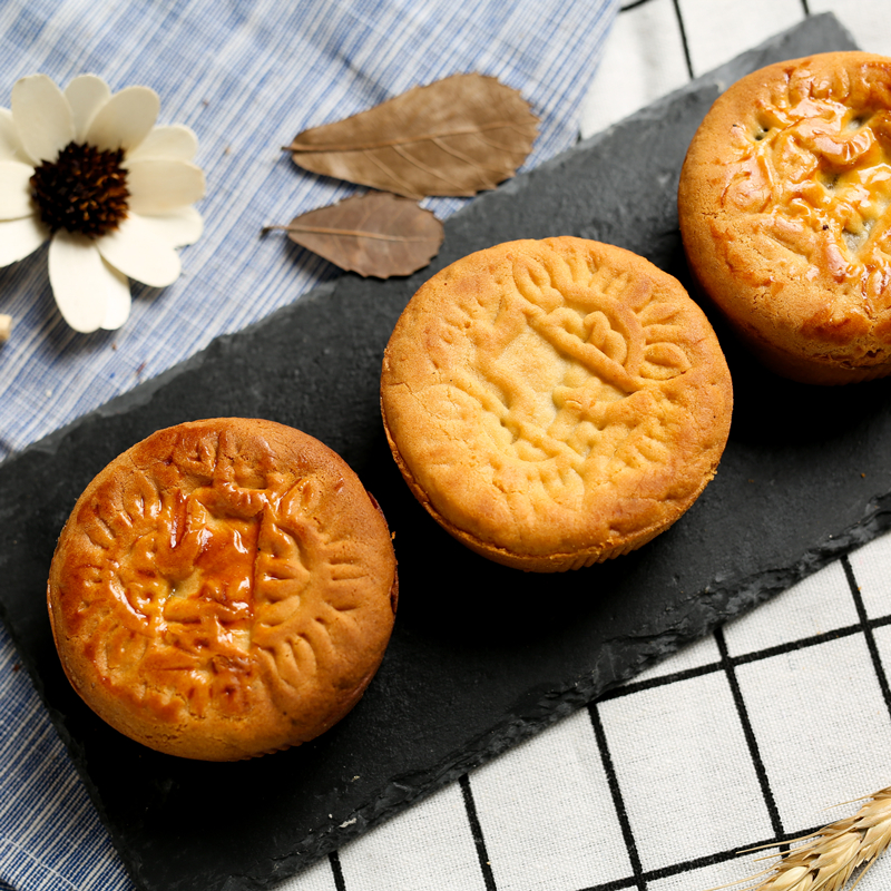东北广式五仁月饼老式广东翻毛酥皮厚皮手工中秋节一份10个五仁10个