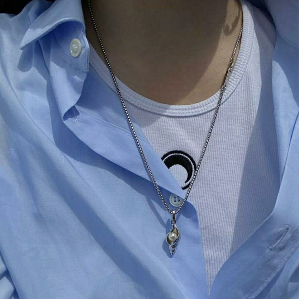 品岱宋亚轩同款饰品潮牌小众设计粉丝情侣款中性合金小海螺应援项链